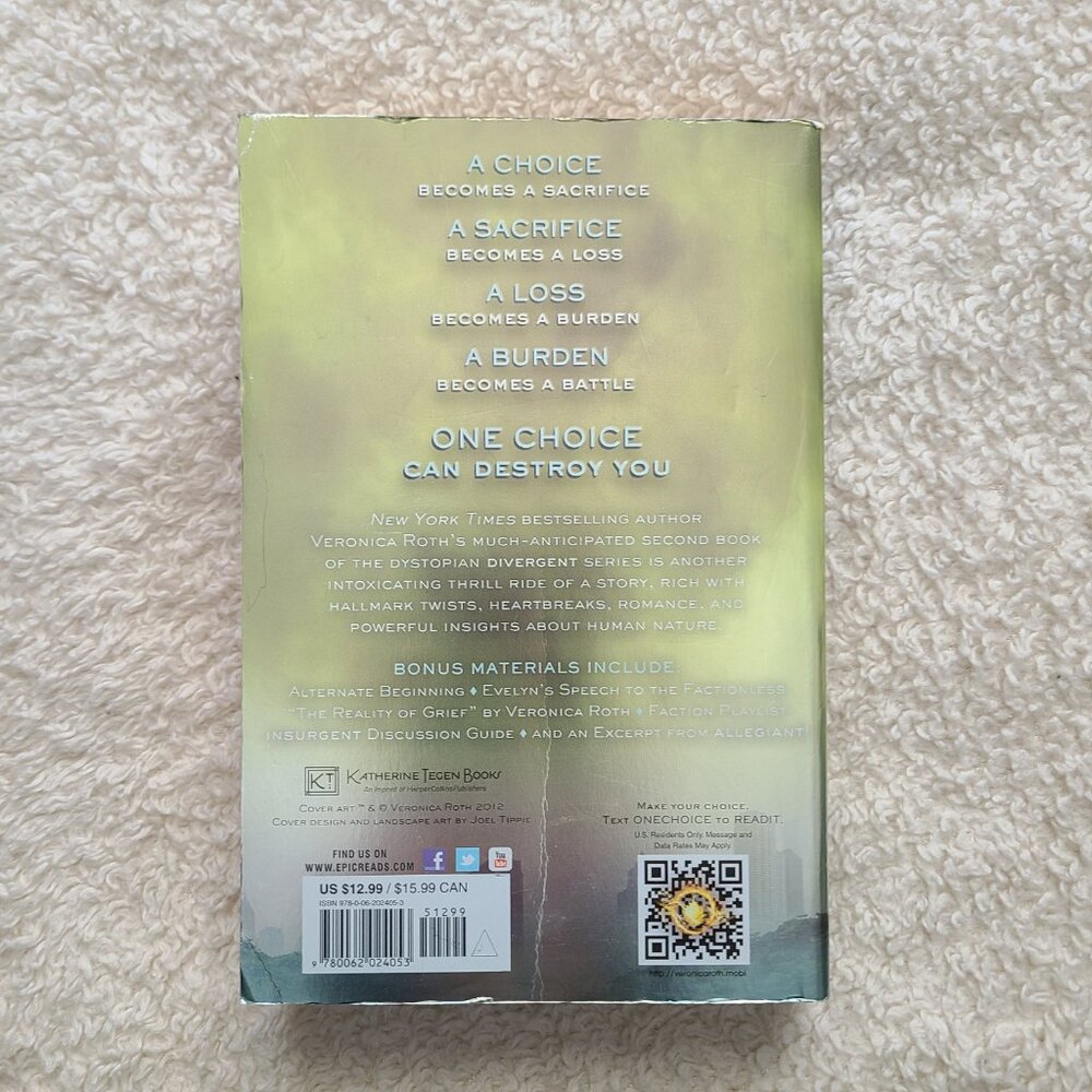 Insurgent Paperback Book By Veronica Roth - Picture 2 of 2